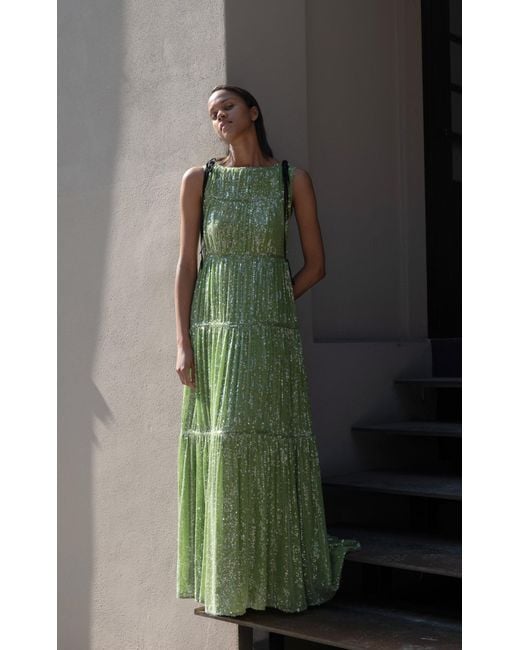 Erdem Isla Sequin Maxi Dress in Green Lyst UK