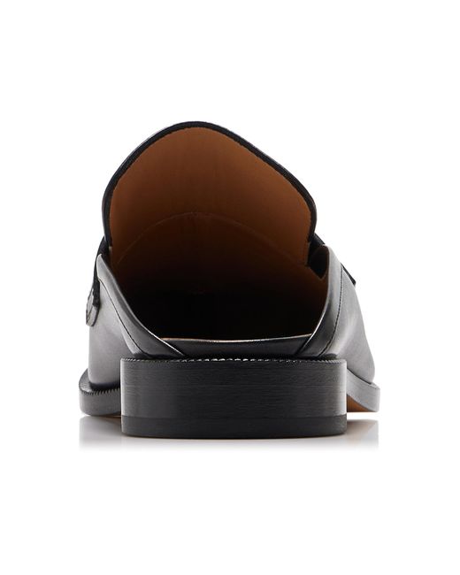 Maison Margiela Black Tabi Leather City Loafer Mules