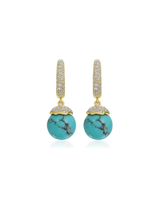 Octavia Elizabeth Blue Orb; Diamond Earrings