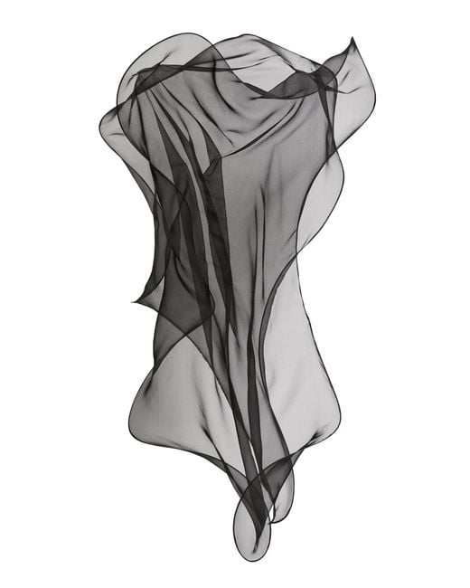 Maticevski Gray L'Air Silk Organza Top