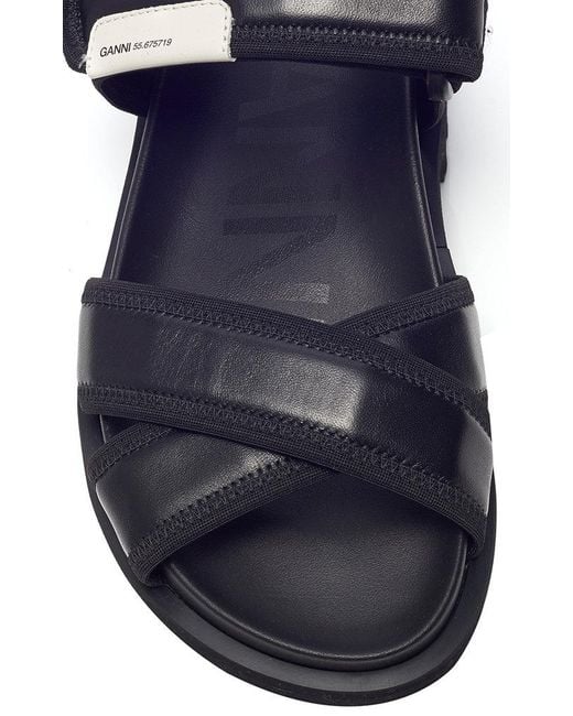 ganni sandals black