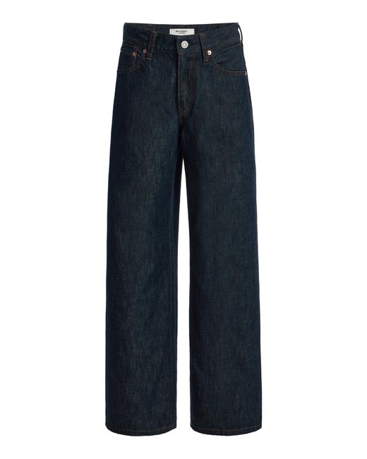 Moussy Blue Jay Rigid Mid-Rise Straight-Leg Jeans