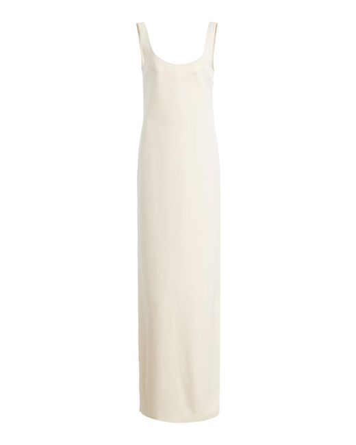 Atelier Prabal Gurung White Cotton Viscose Linen Tank Dress