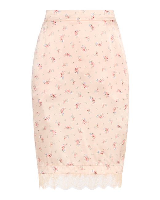 Franchise Pink Layla Silk Midi Skirt