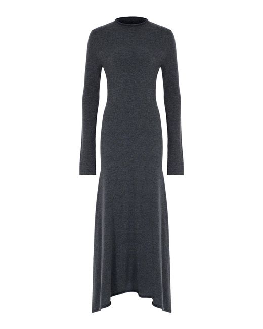 Zeynep Arcay Black Wool-Cashmere Maxi Dress