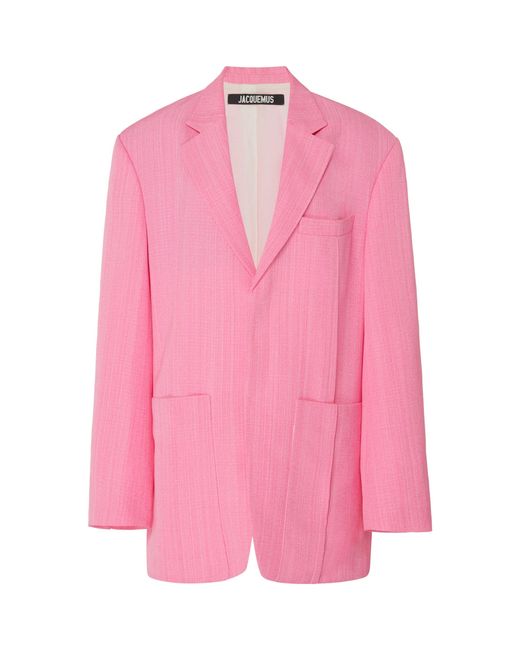 Jacquemus La Veste D'homme Oversized Menswear Blazer in Pink | Lyst