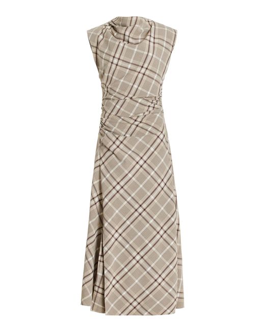 Jonathan Simkhai Natural Burke Draped Jersey Midi Dress