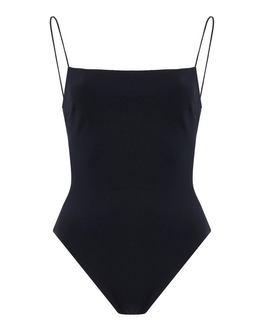 Ziah Black Fine Strap One-Piece Swimsuit