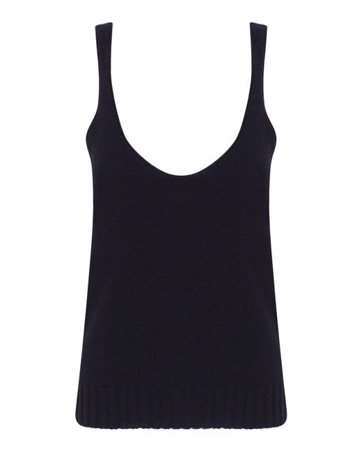 Zeynep Arcay Blue Cashmere-Wool Top