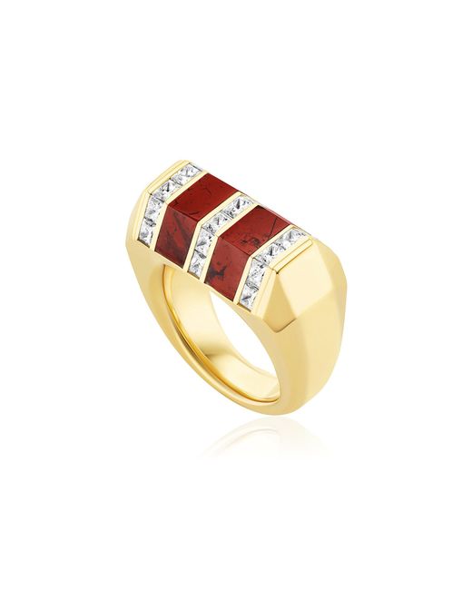 Gemella Jewels Metallic Stella Bar 18K Multi-Stone Ring
