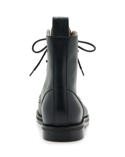 J.W. Anderson Black Loafer Lace-Up Leather Boots