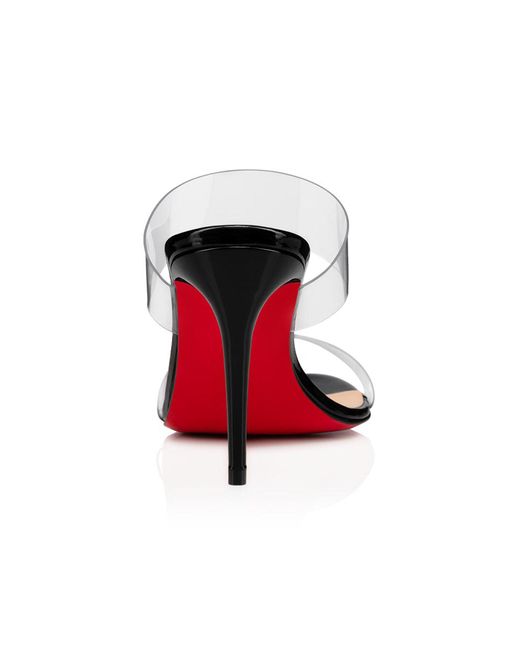 Christian Louboutin Black Just Nothing 85mm Patent Pvc Sandals