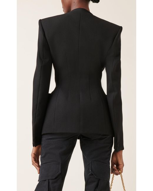 Givenchy Black Hourglass Tailored Wool Blazer