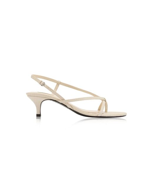 St. Agni White Fine Strap Slingback Heel 50