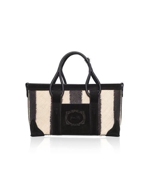 Johanna Ortiz Black The Artisan Garden Tote Bag