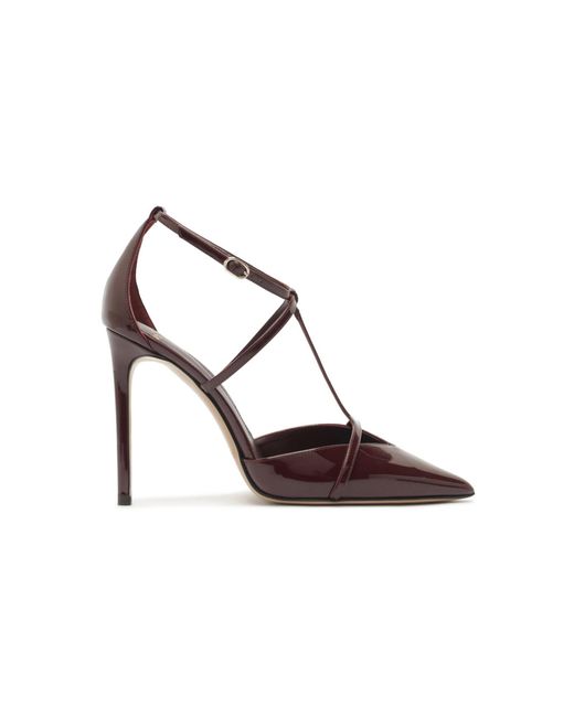 Alexandre Birman Red Serena Leather Pumps