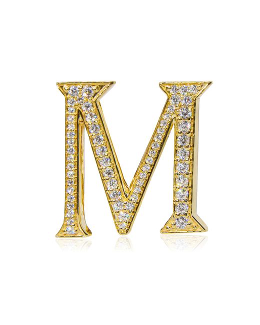Ashna Mehta Metallic Alphabet 'M' 18K Diamond Bag Charm