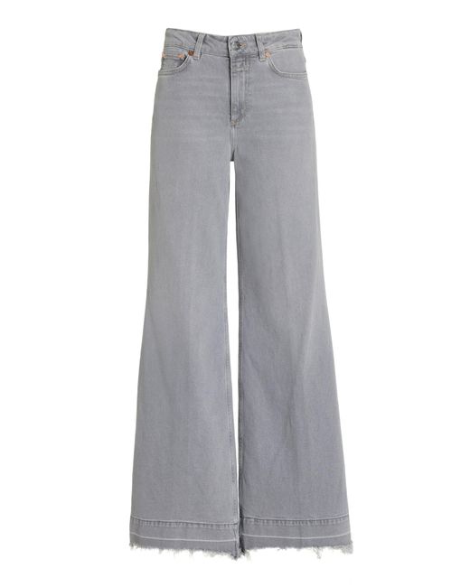 Closed Gray Glow-up Distressed Stretch High-rise Flared Jeans