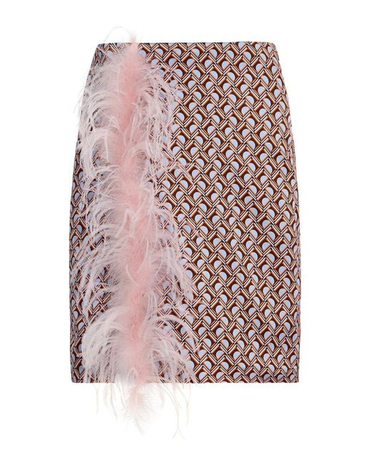 DES_PHEMMES Pink Exclusive La Isla Slit Suit Skirt