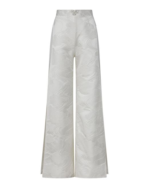 Dar Zéro Studio White Exclusive Side-Panel Silk Surf Pants