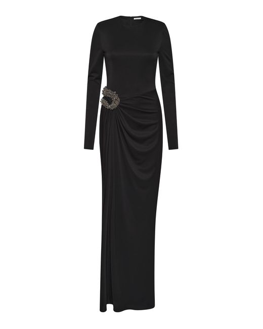 Rachel Gilbert Black Aspen Embellished Gown