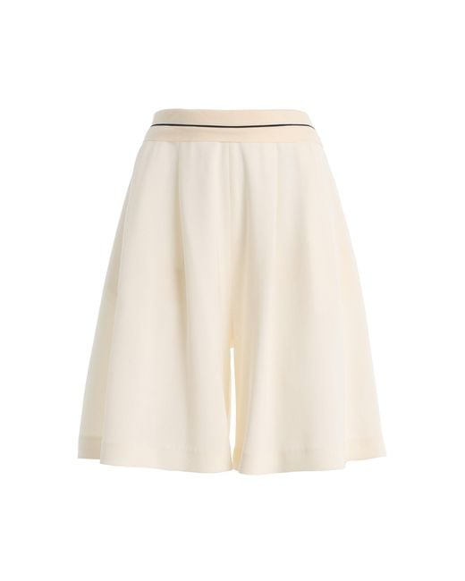 Ashlyn Natural Low-Rise Knit Mini Shorts