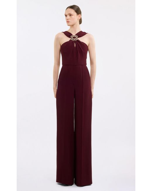 Elie Saab Purple Embellished Jumpsuit