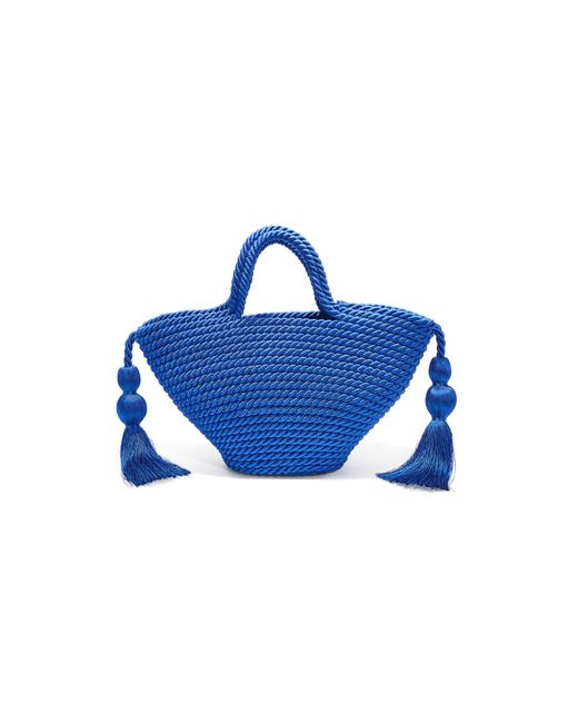 Carolina Herrera Blue Lupe Mini Rope Tote