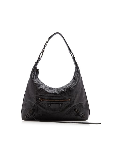 Balenciaga Black Le City Lambskin Hobo Bag