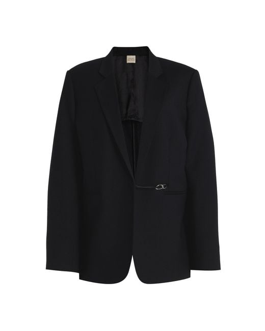 Nensi Dojaka For Calvin Klein Oversized Wool Blazer in Black