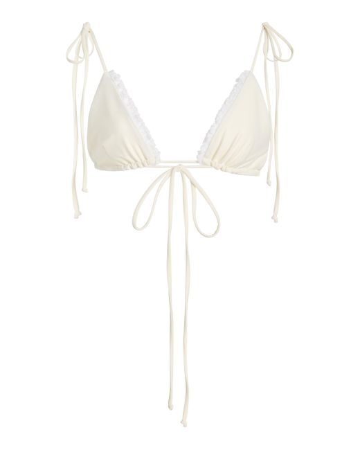Mare Perpetua White Frill Essential Bikini Top