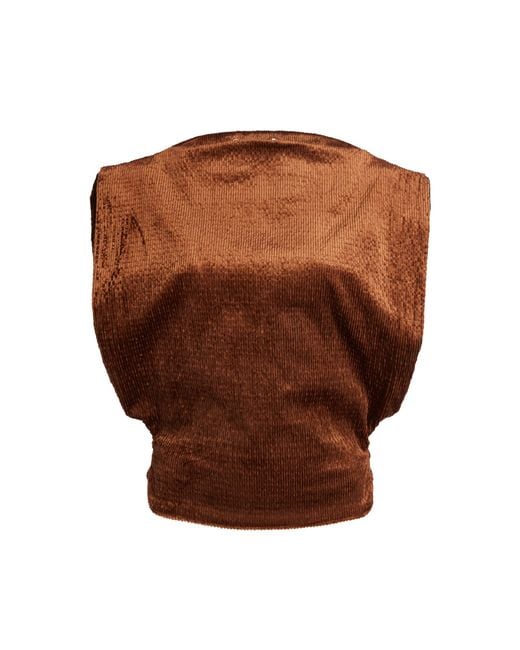 Christopher Esber Brown Banyan Cotton-Blend Top
