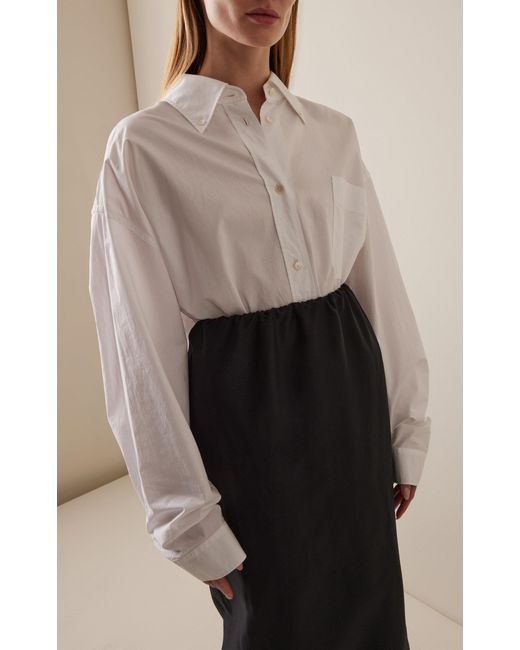 The Row White Victoria Cotton Poplin Long Shirt