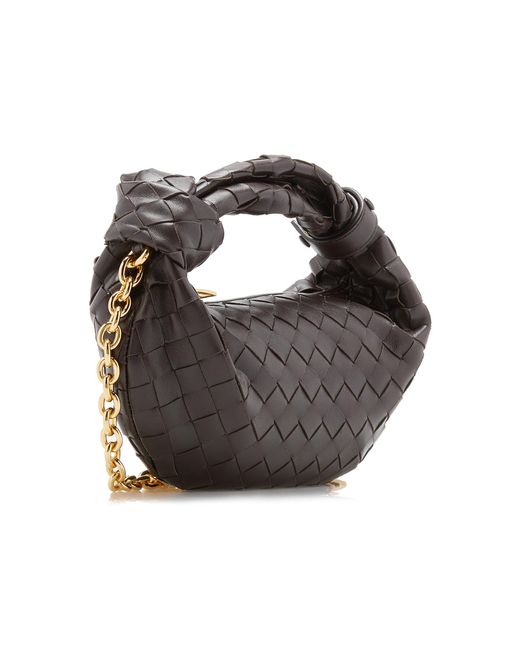 Bottega Veneta Black The Mini Jodie Chain-embellished Leather Bag