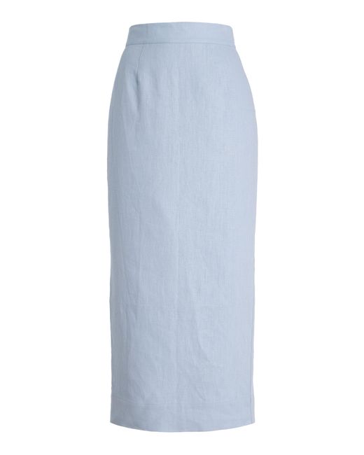 Posse Blue Exclusive Riviera Emma Linen Maxi Skirt