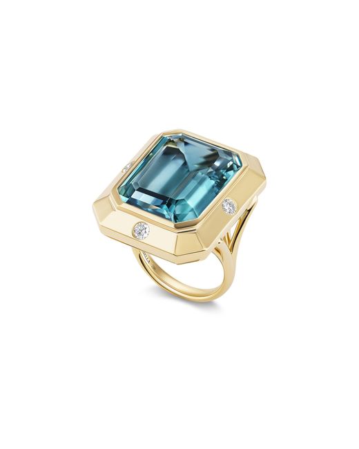 Gemella Jewels Blue Stella Drop 18K Amethyst And Diamond Ring