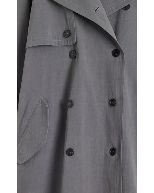 The Row Gray Avio Cotton Trench Coat