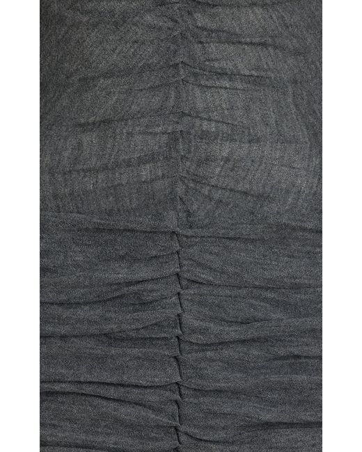 Moré Noir Gray Lauren Knit Wool-blend Maxi Dress