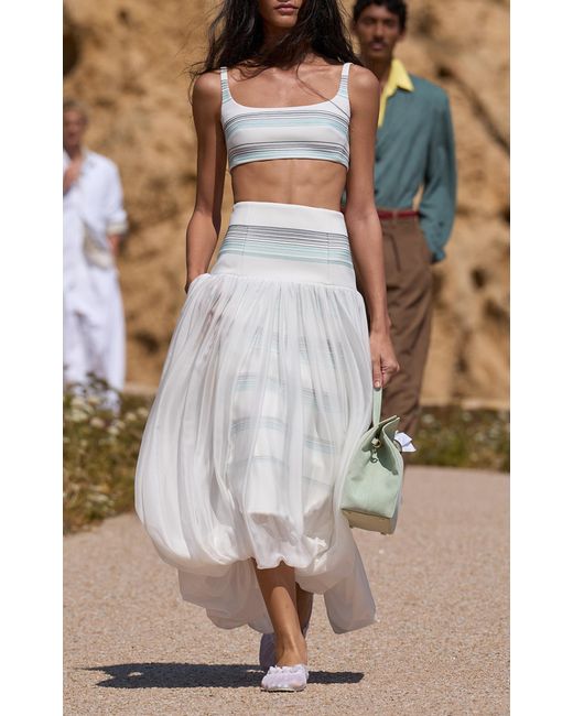 Jacquemus Brown The Pietra Embroidered Crop Top