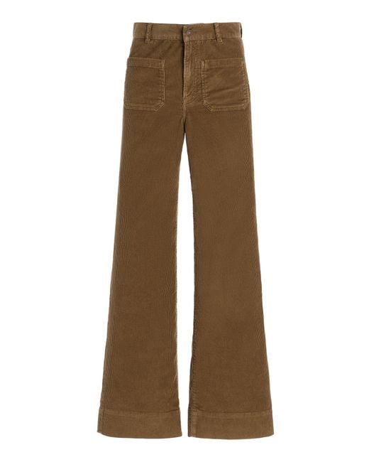 Jeanerica Natural St Monica Corduroy High-Rise Flared-Leg Jeans