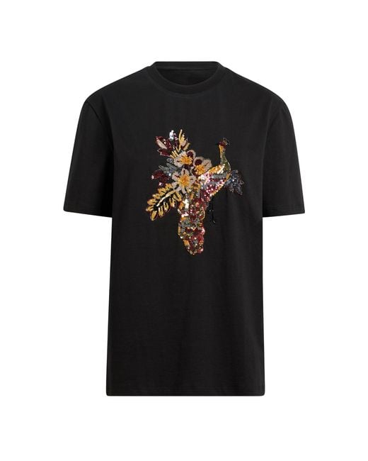 Etro Black Embroidered Cotton T-Shirt