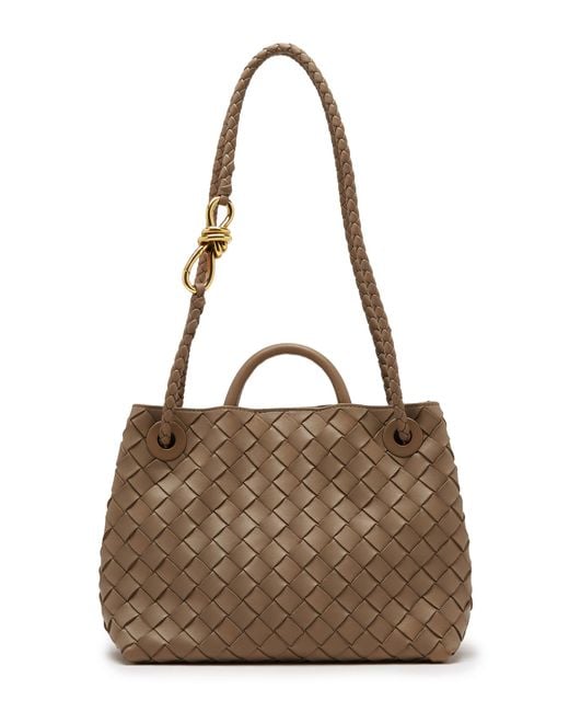 Bottega Veneta Brown Small Andiamo Intrecciato Leather Bag