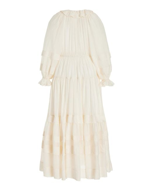 Ulla Johnson Natural Ethel Cotton-silk Maxi Dress