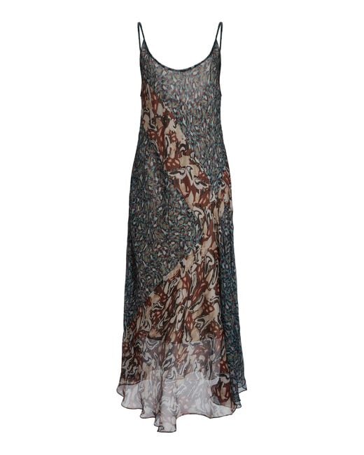 Dries Van Noten Multicolor Dibelle Silk Midi Dress