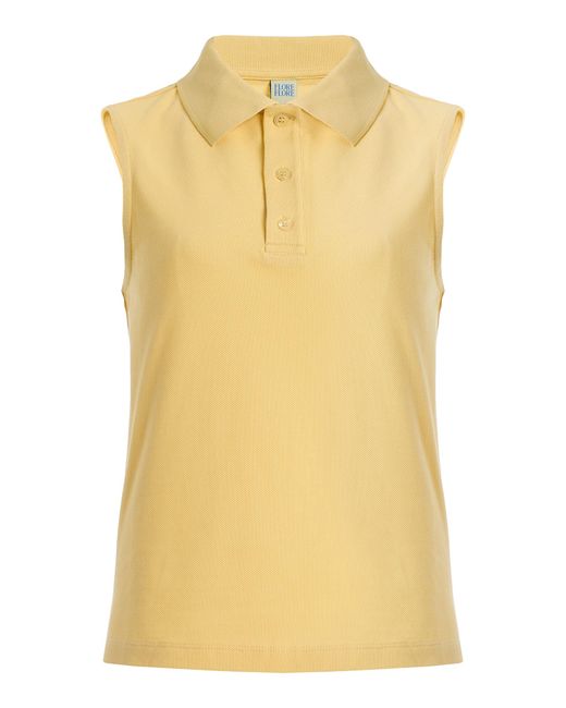Flore Flore Yellow Lauren Cotton Polo Tank Top