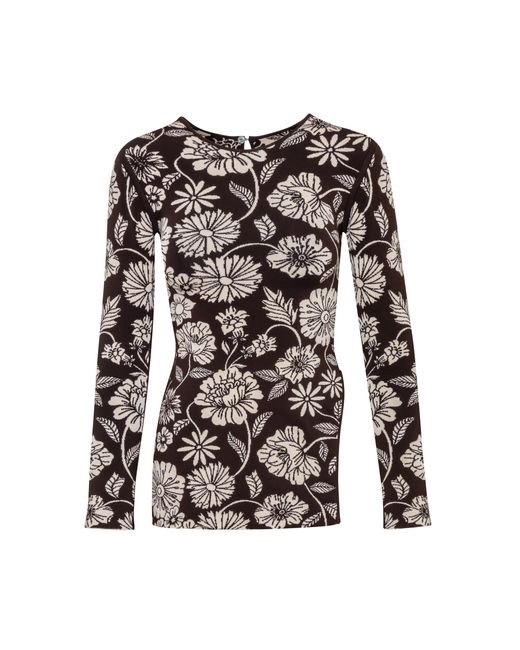 Pepa Pombo Black Aria Floral Top