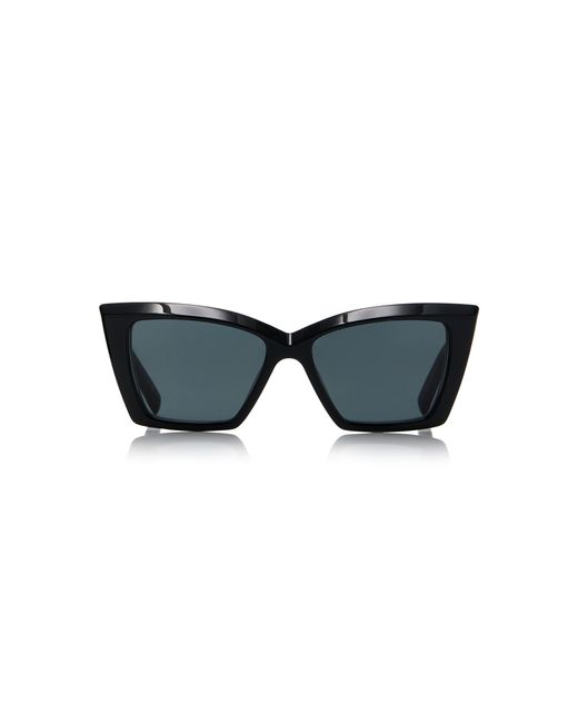 Saint Laurent Black Square-frame Cat-eye Acetate Sunglasses