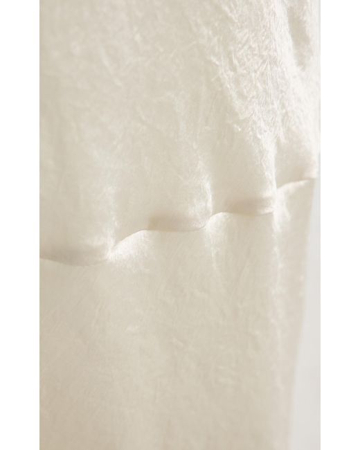 Third Form White Revery Split Satin Maxi Dress