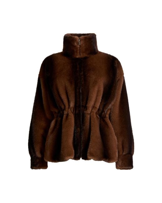 DUCIE Brown Kai Faux Fur Jacket