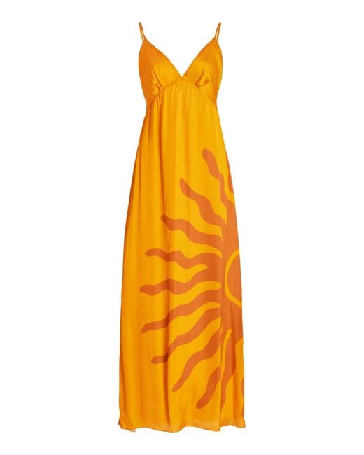 Cala De La Cruz Orange Bahia Dress